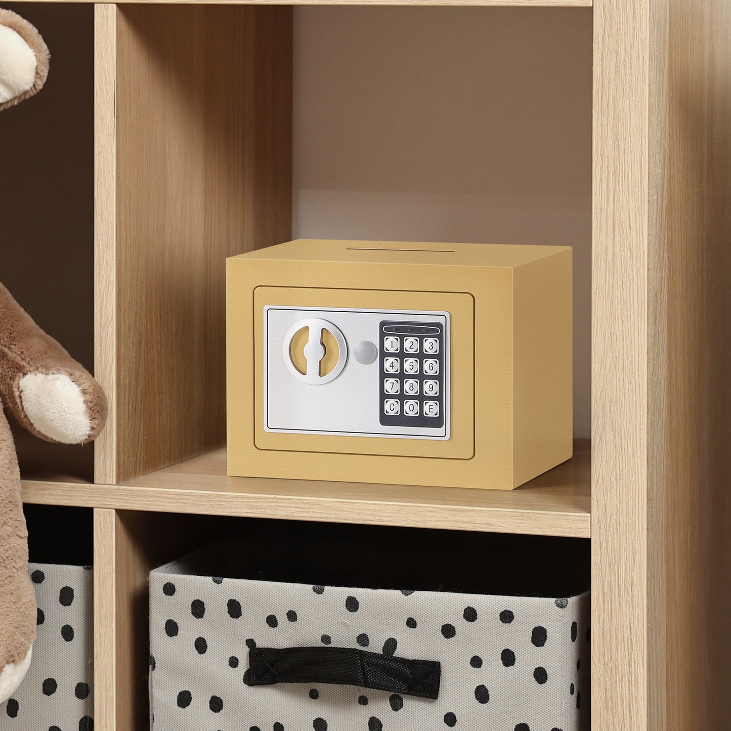 Compact Digital Safe Box – Keypad & Key Access DailySale