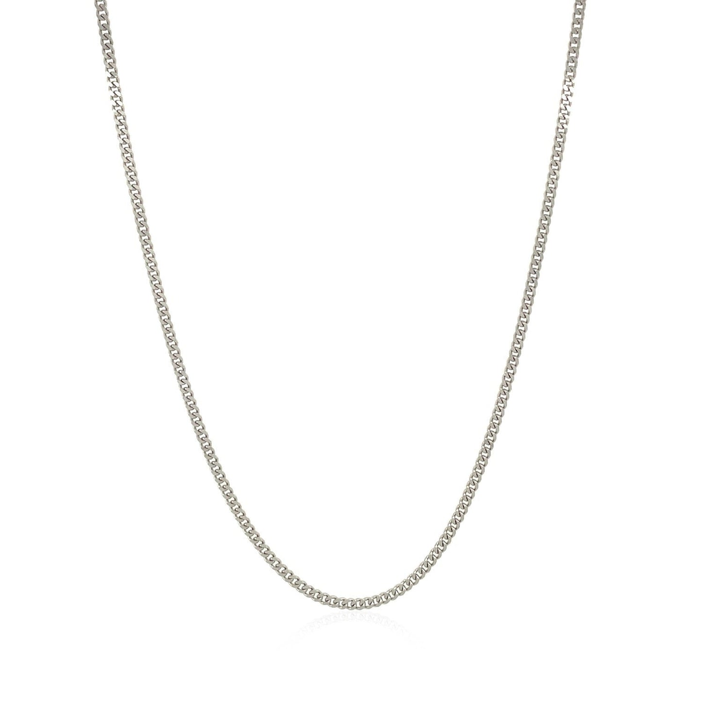 10k White Gold Gourmette Chain 1.5mm Bids.com