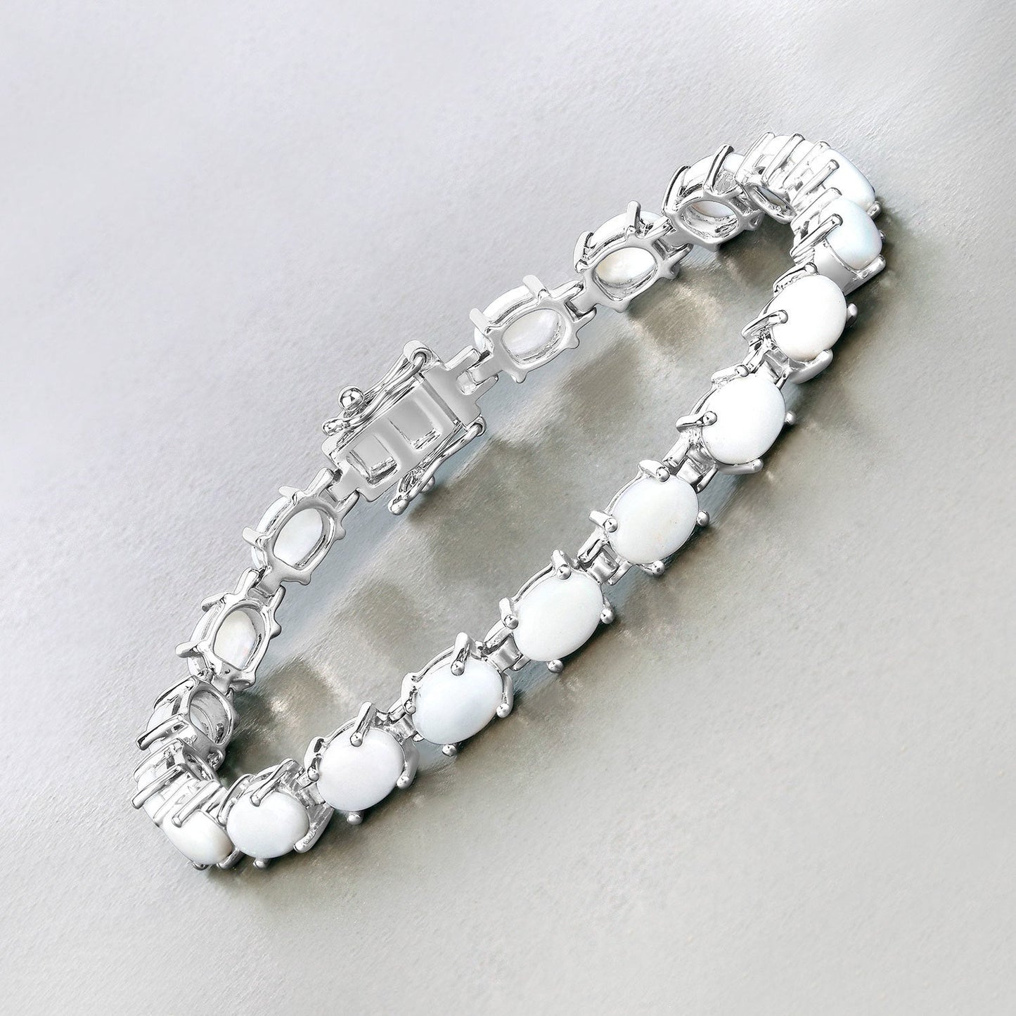 10.26 Carat Genuine Opal .925 Sterling Silver Bracelet Bids.com
