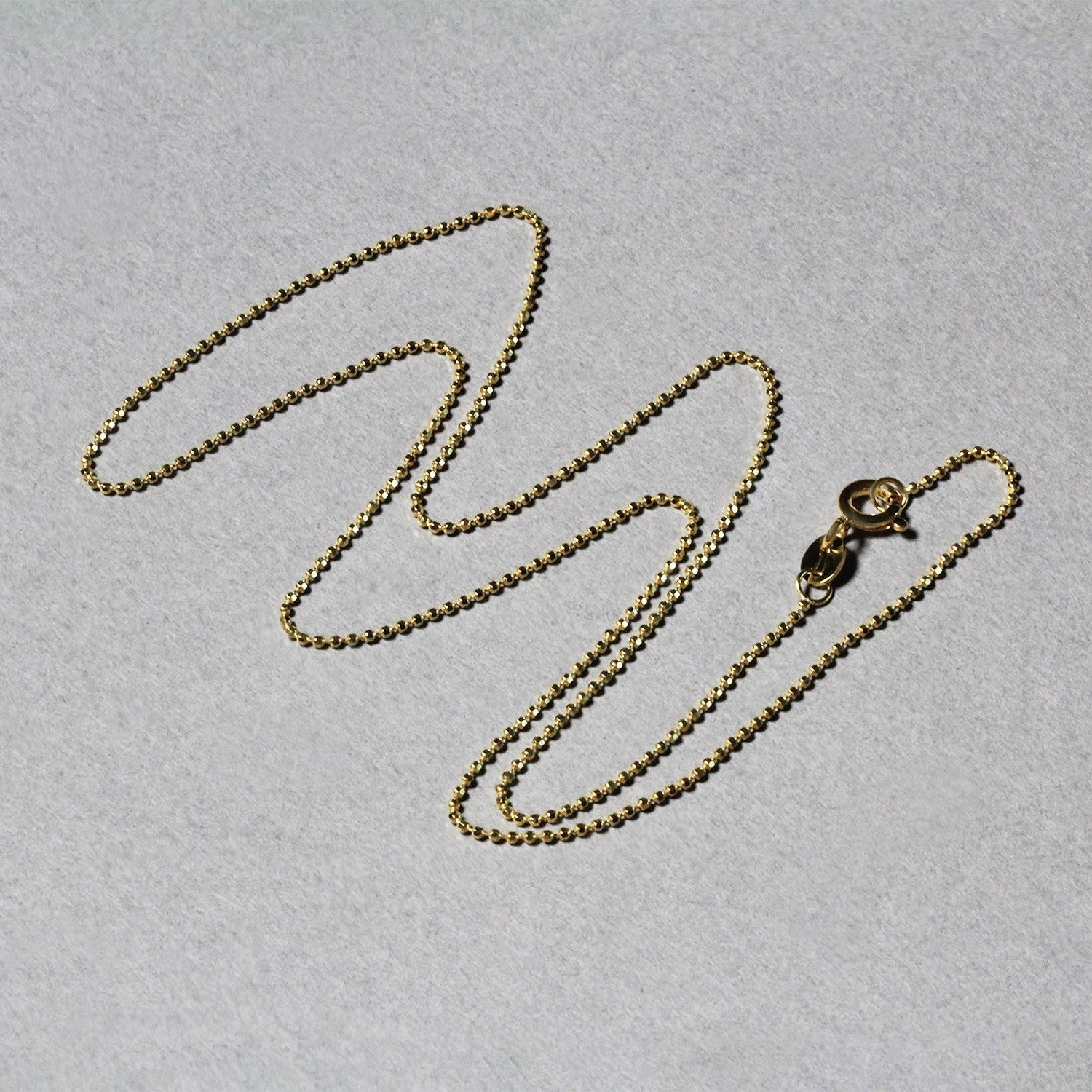 14k Yellow Gold Diamond-Cut Bead Chain 1.0mm Bids.com