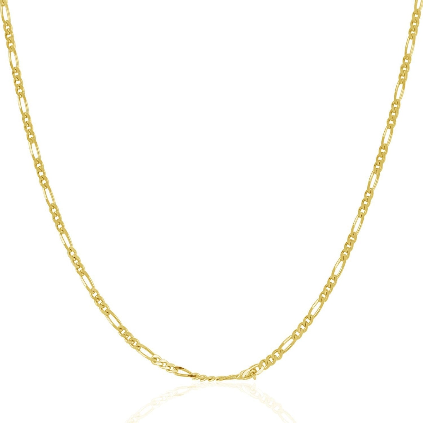 14k Yellow Gold Solid Figaro Chain 1.9mm Bids.com