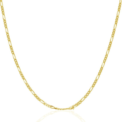 14k Yellow Gold Solid Figaro Chain 1.9mm Bids.com