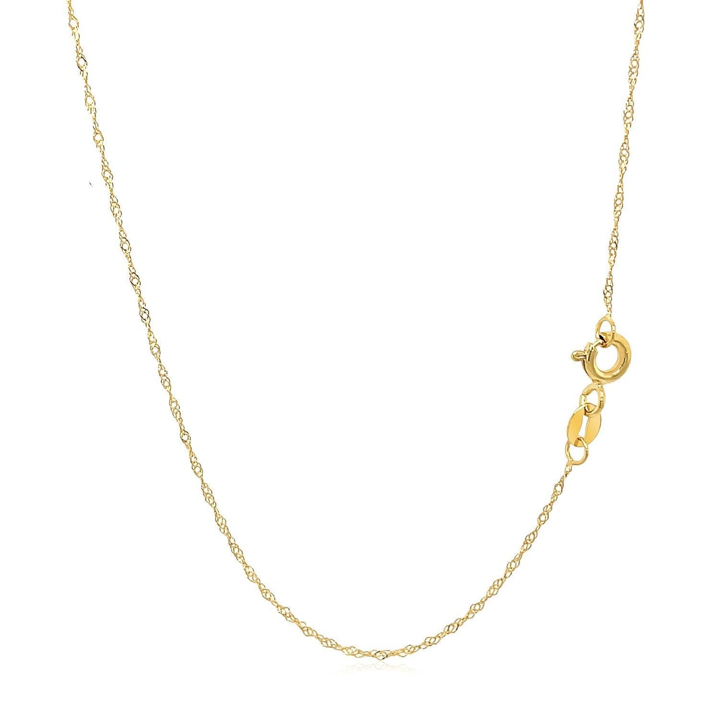 14k Yellow Gold Singapore Chain 0.6mm Bids.com