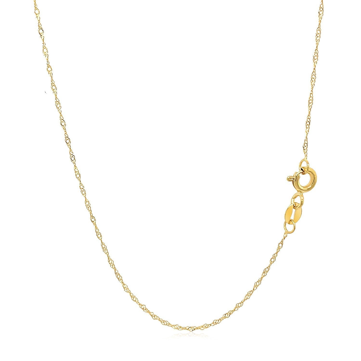 14k Yellow Gold Singapore Chain 0.6mm Bids.com