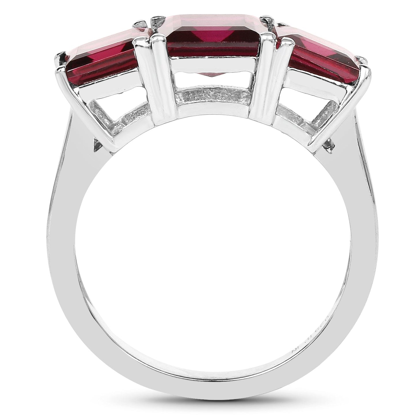 4.87 Carat Genuine Rhodolite .925 Sterling Silver Ring Bids.com
