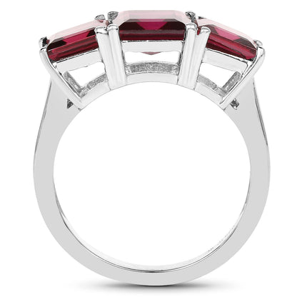 4.87 Carat Genuine Rhodolite .925 Sterling Silver Ring Bids.com