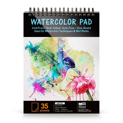 AGPtEk 12 inches 35 Sheets Watercolor Paper Pad DailySale