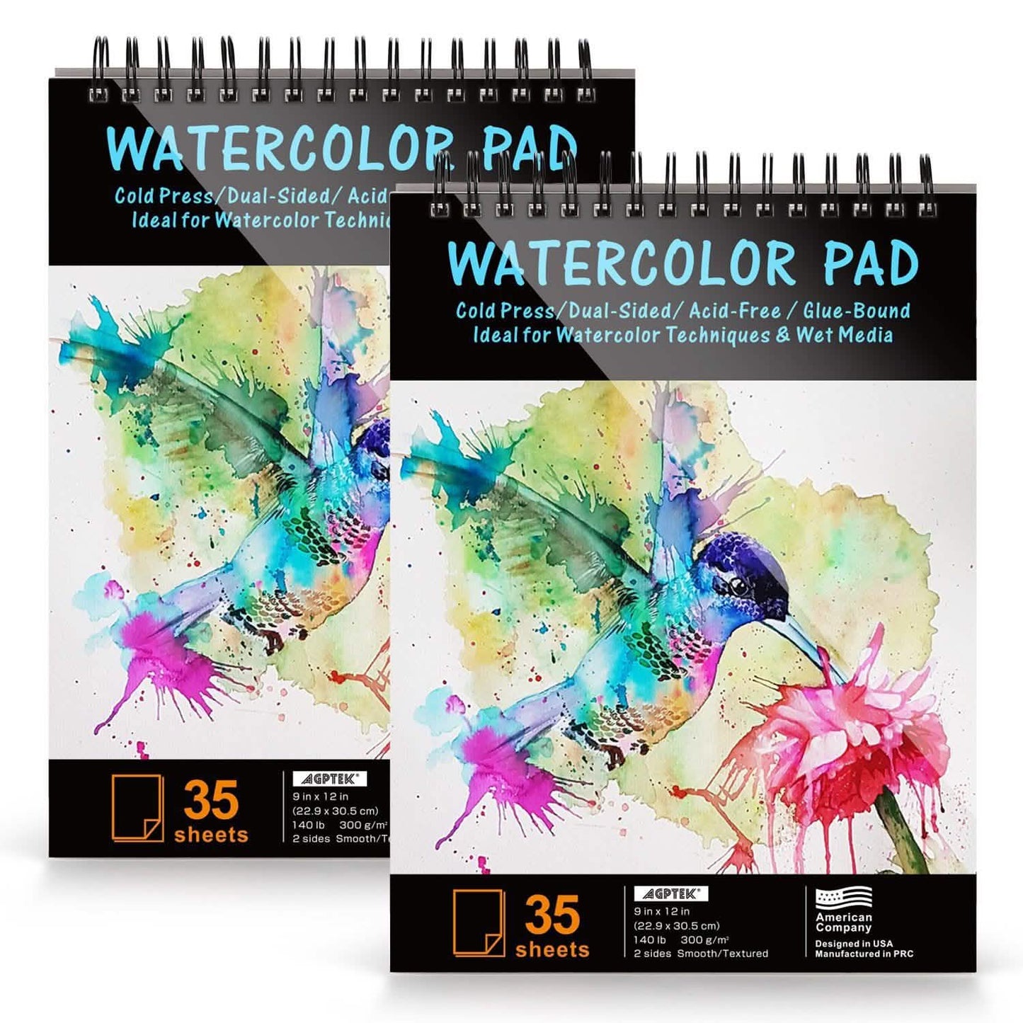AGPtEk 12 inches 35 Sheets Watercolor Paper Pad DailySale