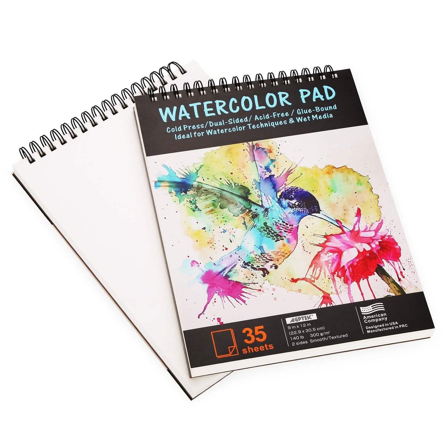 AGPtEk 12 inches 35 Sheets Watercolor Paper Pad DailySale