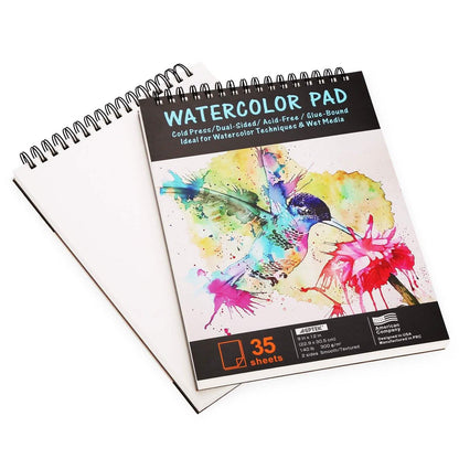 AGPtEk 12 inches 35 Sheets Watercolor Paper Pad DailySale