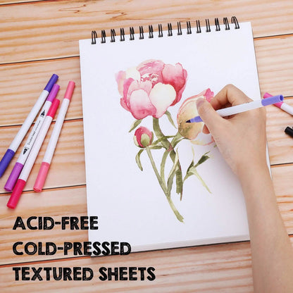 AGPtEk 12 inches 35 Sheets Watercolor Paper Pad DailySale