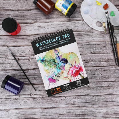 AGPtEk 12 inches 35 Sheets Watercolor Paper Pad DailySale