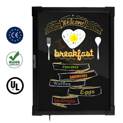 AGPtek 24"×16" LED Message Board Illuminated Erasable with Remote Control DailySale