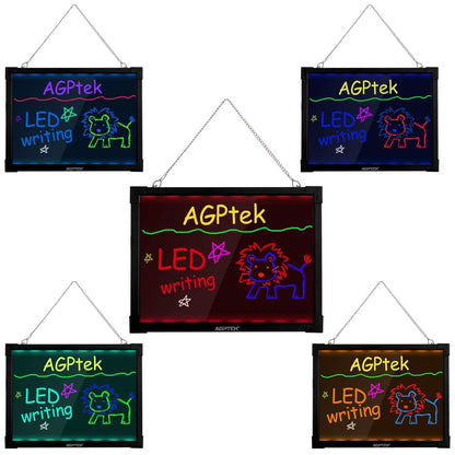 AGPtek 24"×16" LED Message Board Illuminated Erasable with Remote Control DailySale