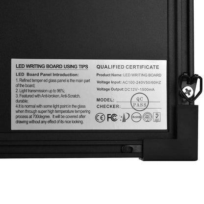 AGPtek 24"×16" LED Message Board Illuminated Erasable with Remote Control DailySale