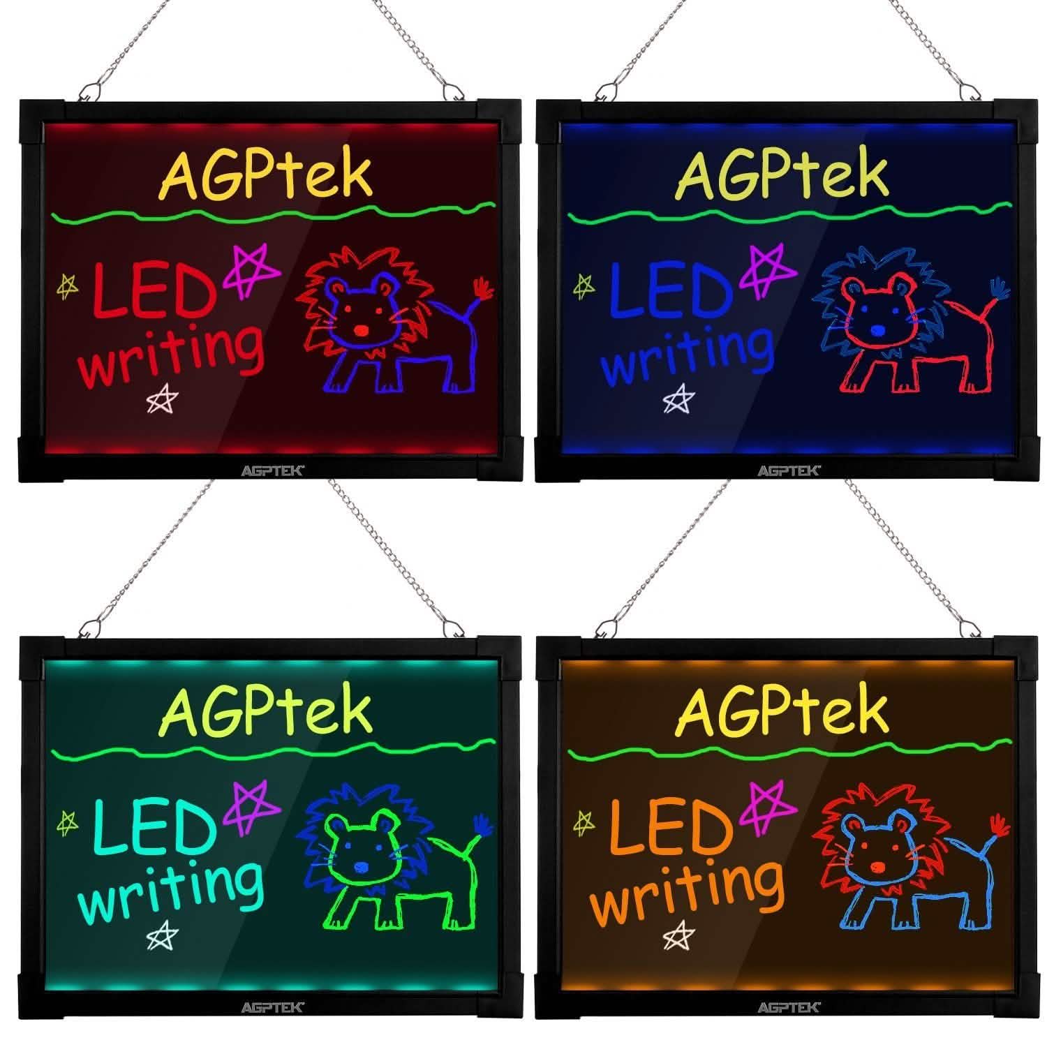 AGPtek 24"×16" LED Message Board Illuminated Erasable with Remote Control DailySale