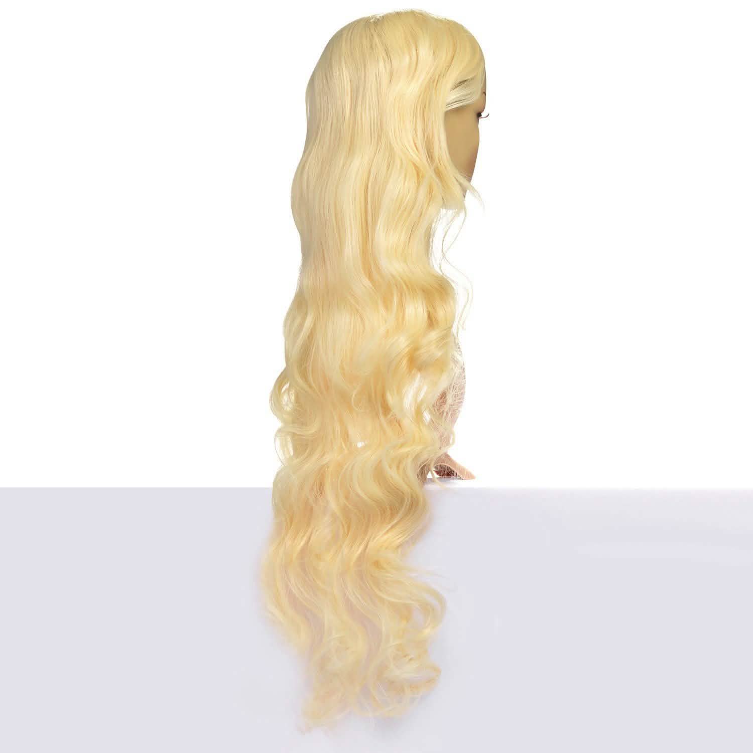AGPTEK 33 Inch Heat Resistant Curly Wavy Long Wigs Blond Hair DailySale