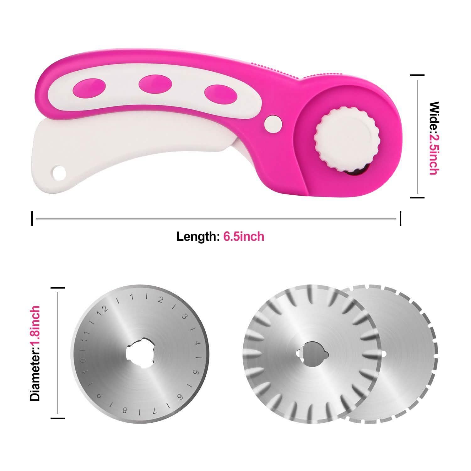AGPtek 45mm Rotary Cutter with 7 Replacement Rotary Blades and Safety Lock DailySale