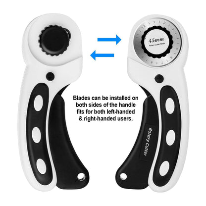 AGPtek 45mm Rotary Cutter with 7 Replacement Rotary Blades and Safety Lock DailySale