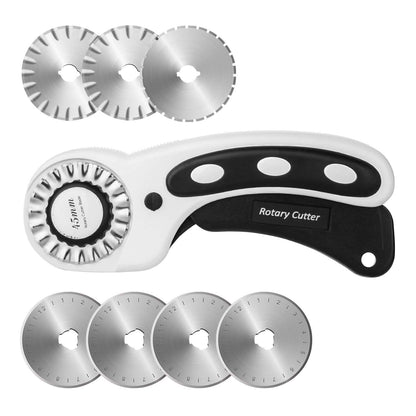 AGPtek 45mm Rotary Cutter with 7 Replacement Rotary Blades and Safety Lock DailySale