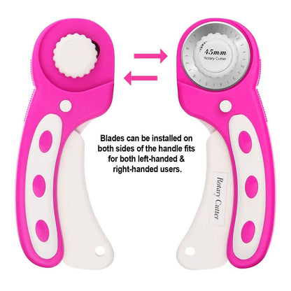 AGPtek 45mm Rotary Cutter with 7 Replacement Rotary Blades and Safety Lock DailySale