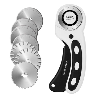 AGPtek 45mm Rotary Cutter with 7 Replacement Rotary Blades and Safety Lock DailySale