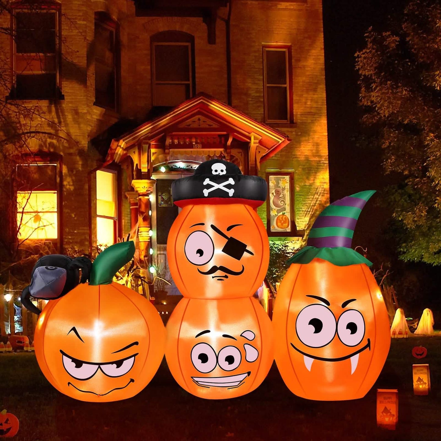 AGPTEK 4.9 Ft. Halloween Pumpkin Outdoor Decoration DailySale