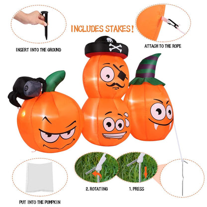 AGPTEK 4.9 Ft. Halloween Pumpkin Outdoor Decoration DailySale