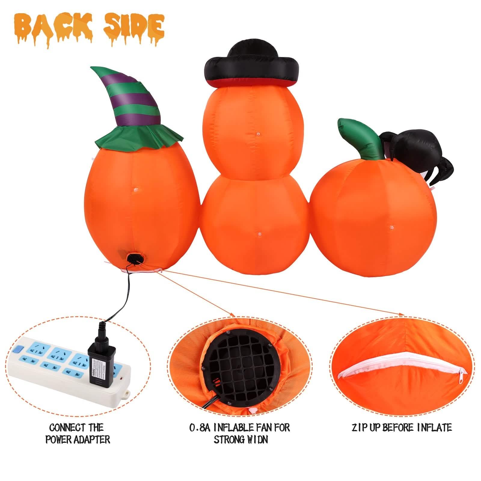 AGPTEK 4.9 Ft. Halloween Pumpkin Outdoor Decoration DailySale