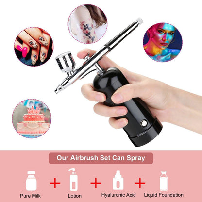 AGPtEK Airbrush Kit Mini Air Compressor DailySale