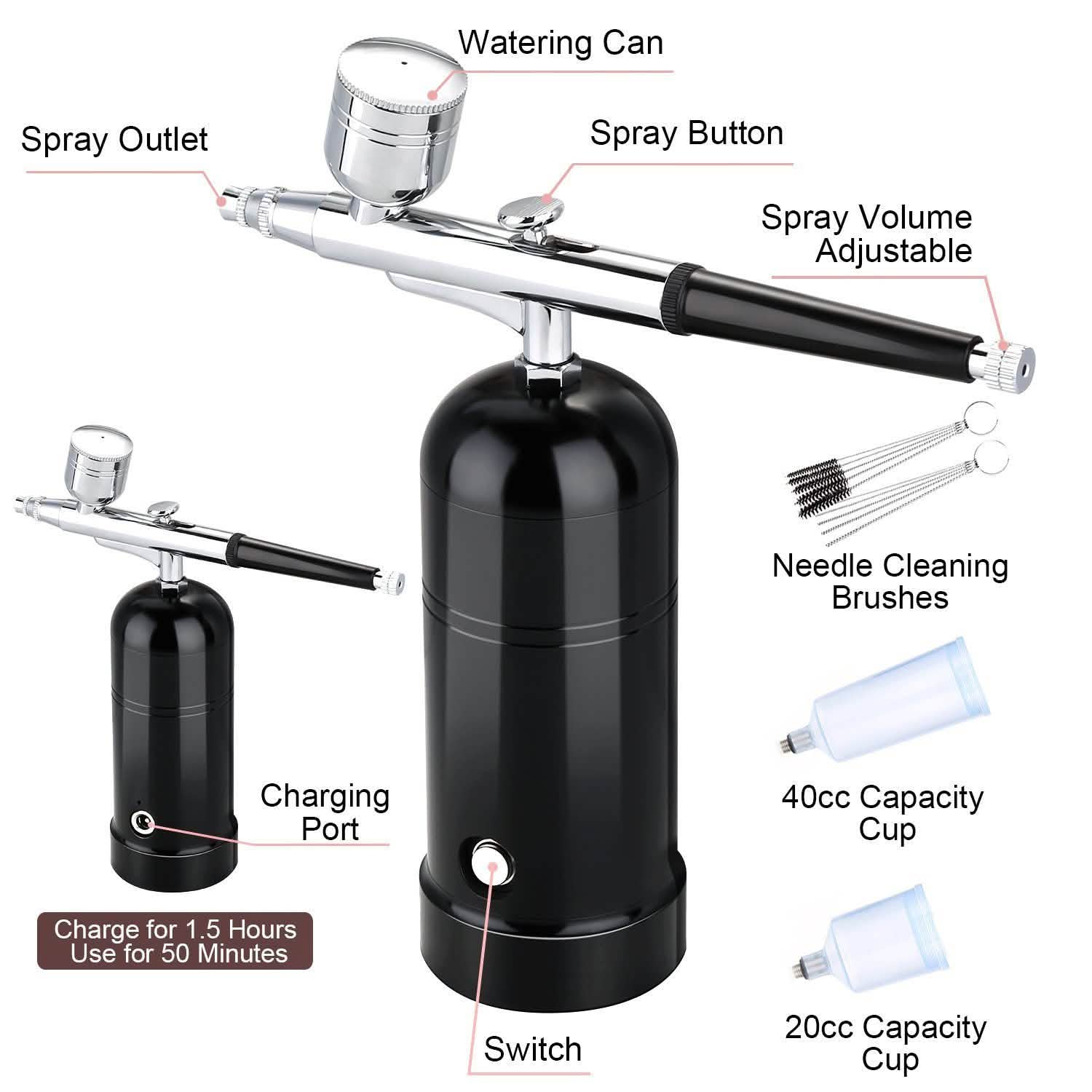 AGPtEK Airbrush Kit Mini Air Compressor DailySale