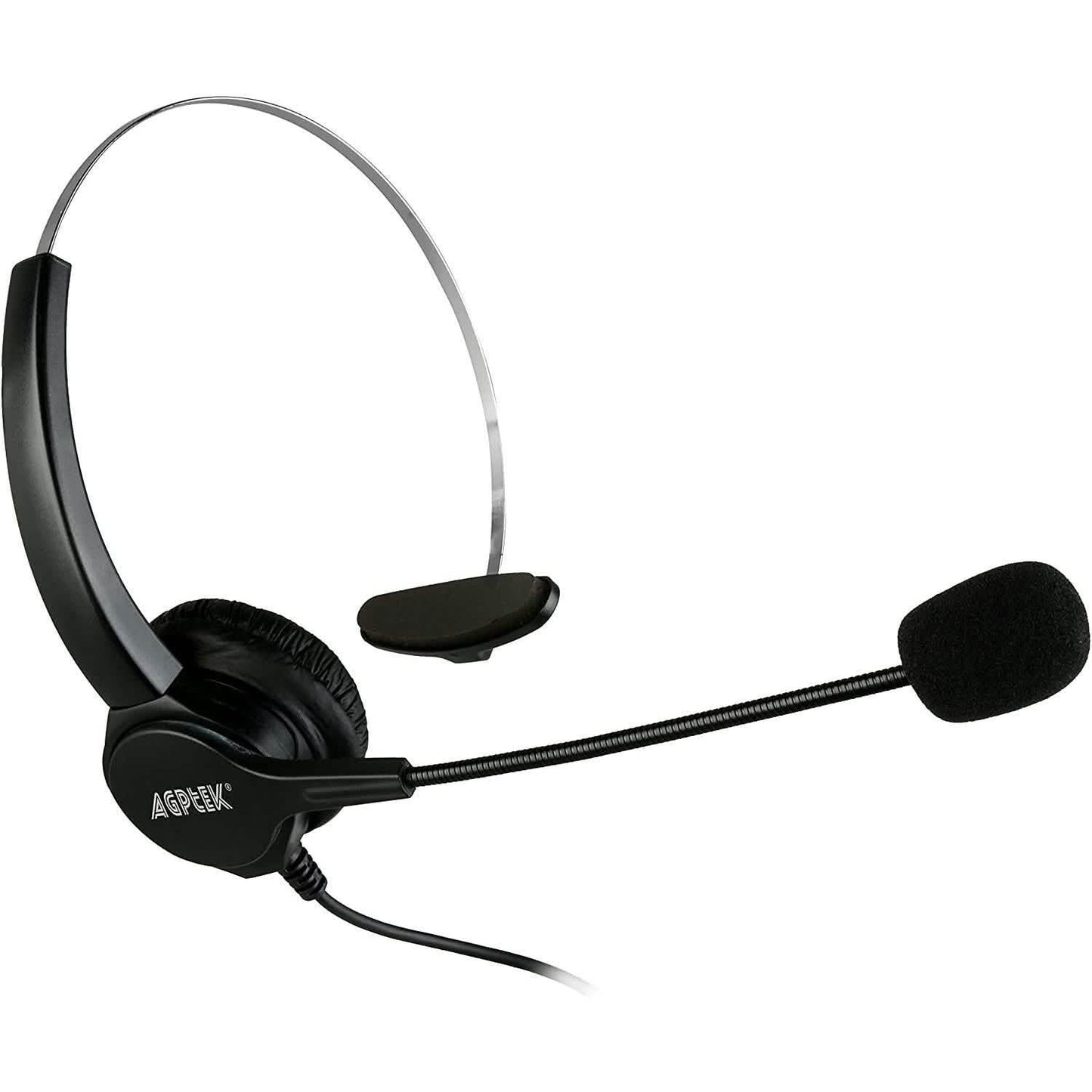 AGPtEK Call Center Hands-Free Noise Cancelling Corded Monaural Headset with Mic Mircrophone DailySale