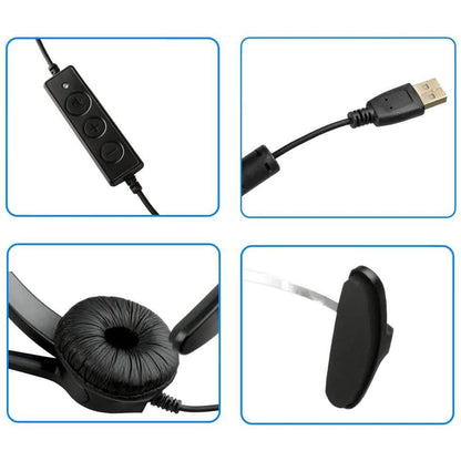 AGPtEK Call Center Hands-Free Noise Cancelling Corded Monaural Headset with Mic Mircrophone DailySale