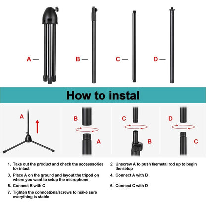 AGPtEK Condenser Microphone Stand with Non-Slip Feet DailySale