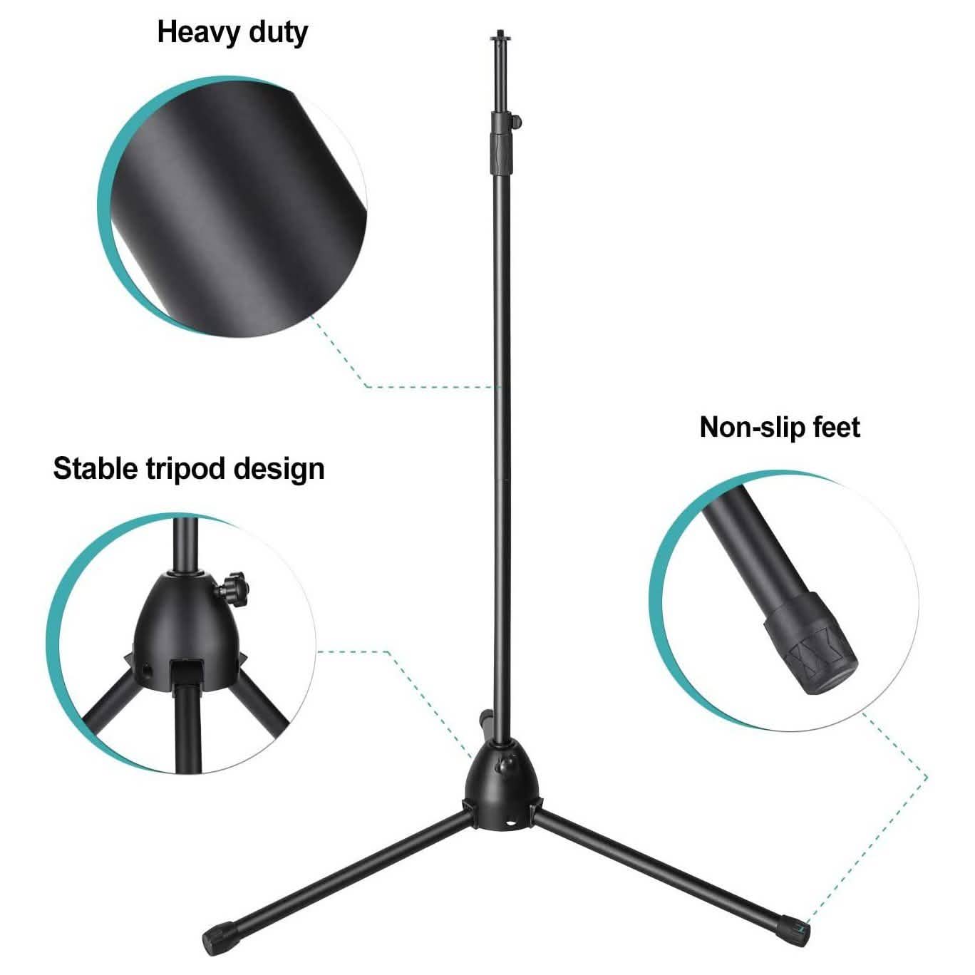 AGPtEK Condenser Microphone Stand with Non-Slip Feet DailySale