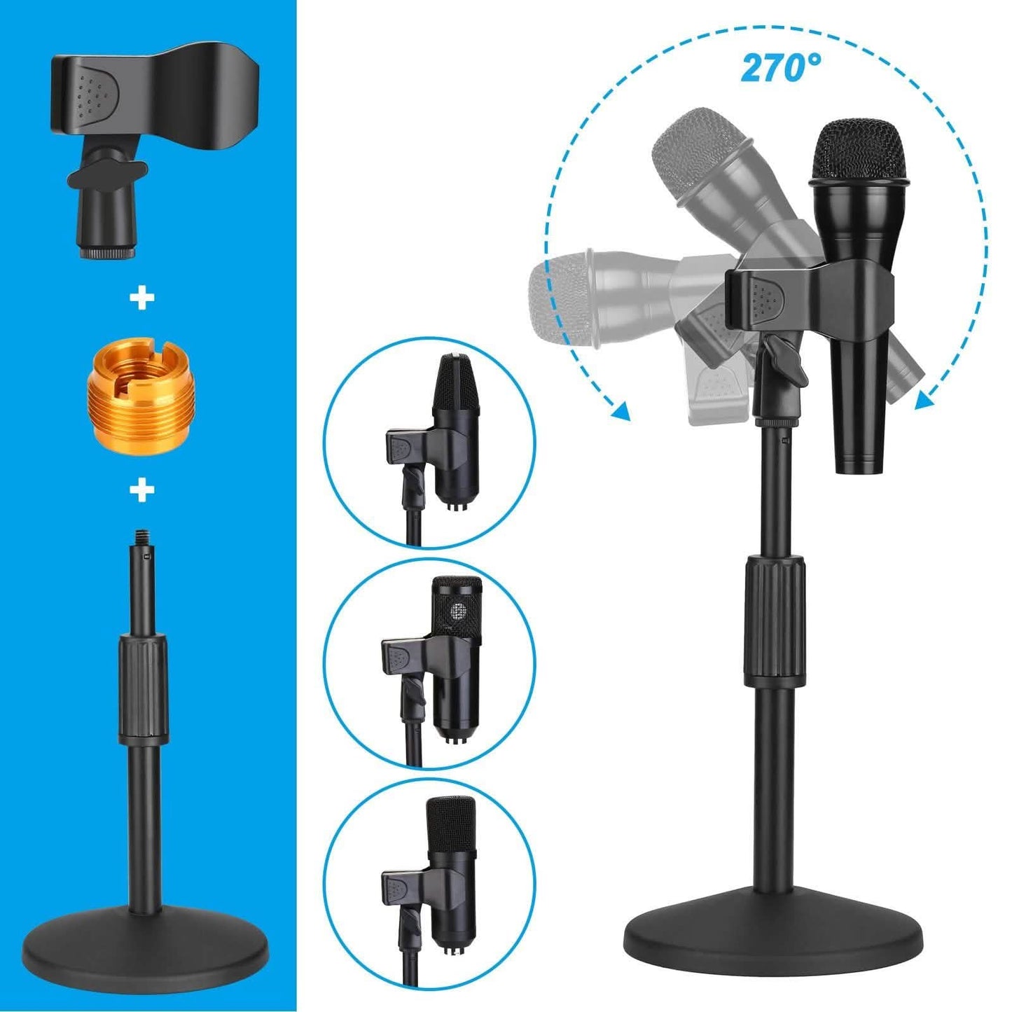 AGPtEK Desk Microphone Stand with Mic DailySale