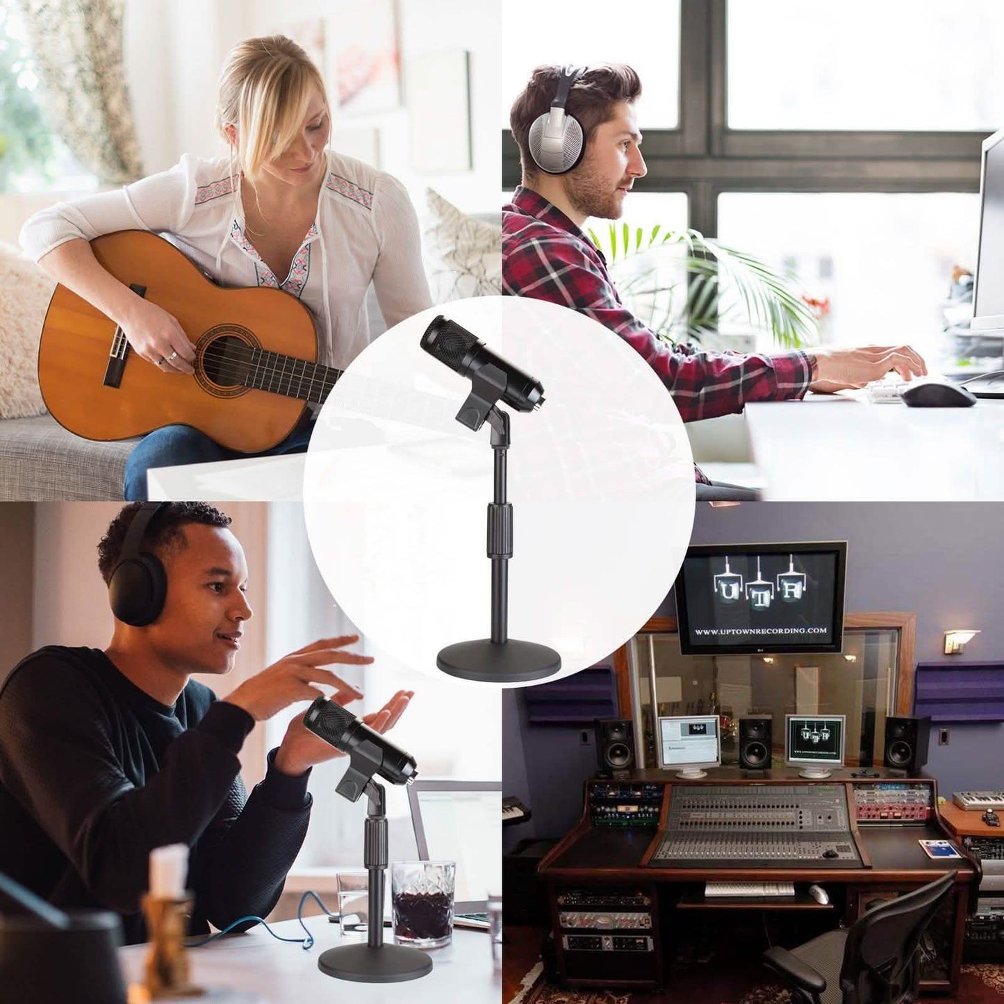 AGPtEK Desk Microphone Stand with Mic DailySale