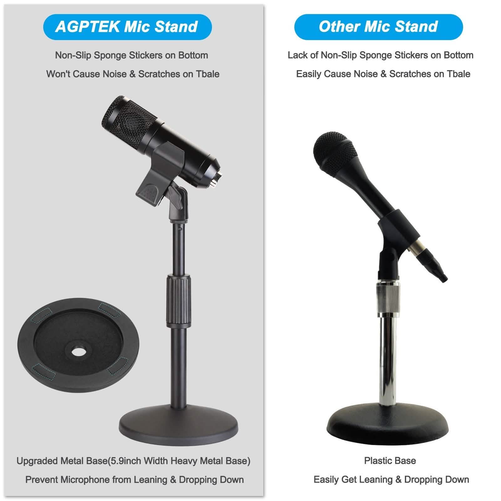 AGPtEK Desk Microphone Stand with Mic DailySale