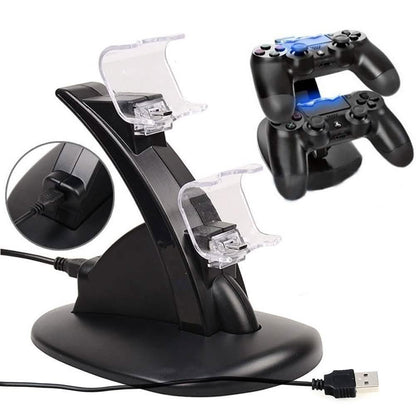 AGPtek Dual USB Charger Charging Docking Station for PS4 DailySale