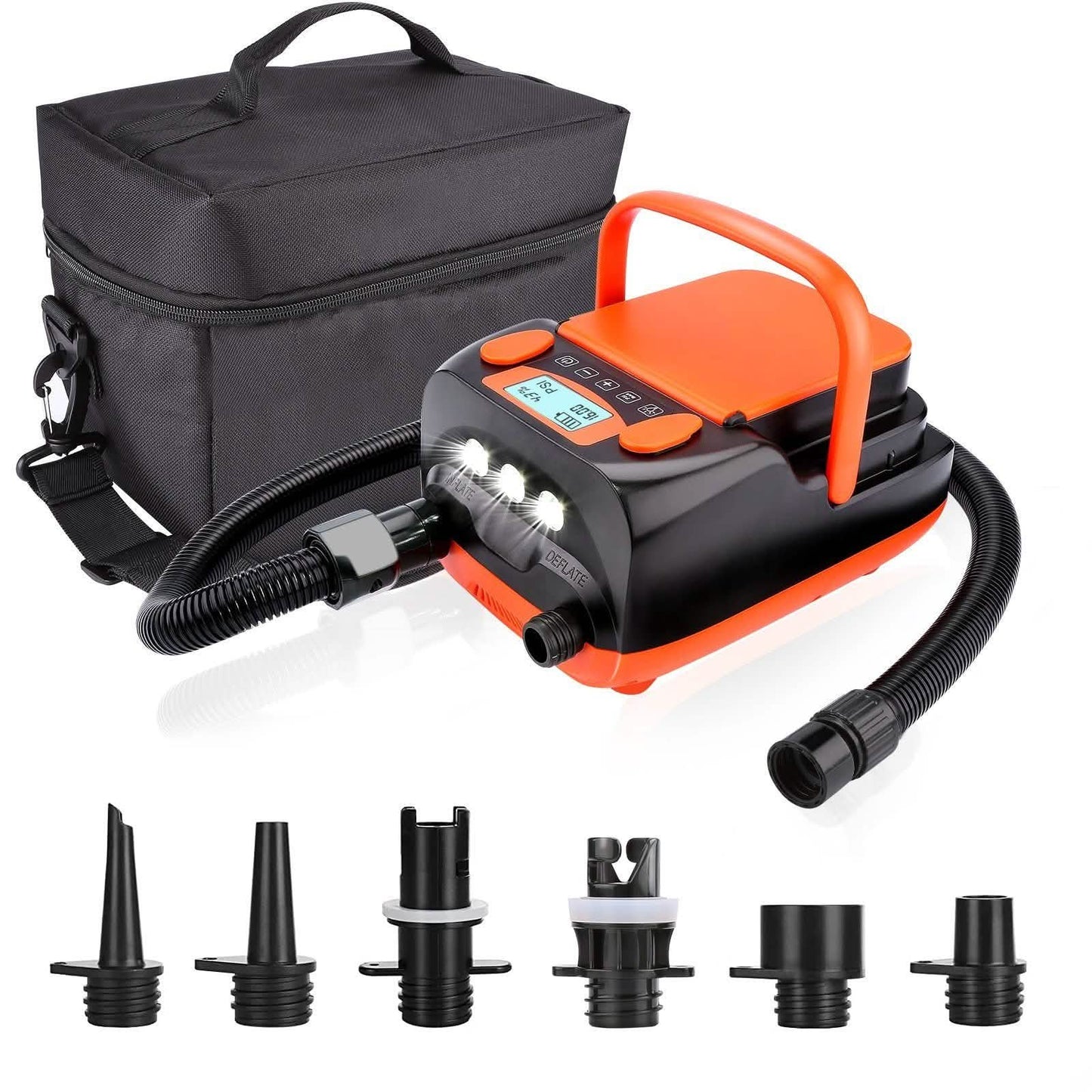 AGPtEK Electric Air Pump Digital 16PSI 12V Rechargeable SUP Electric Air Pump Compressor DailySale