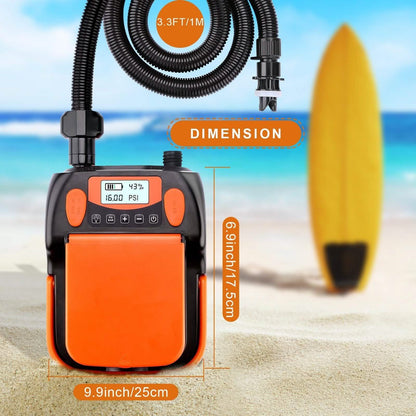 AGPtEK Electric Air Pump Digital 16PSI 12V Rechargeable SUP Electric Air Pump Compressor DailySale