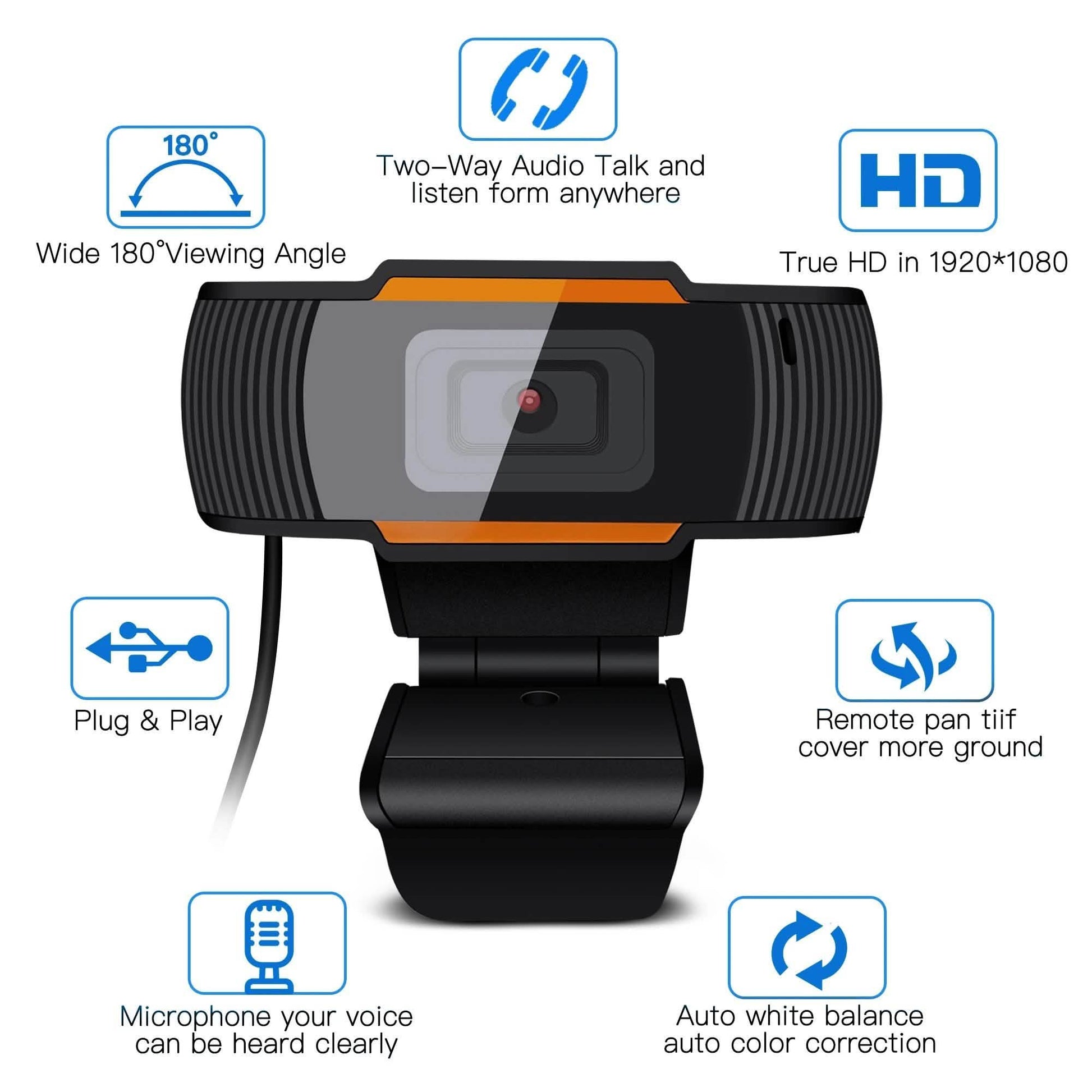 AGPTEK HD 1080P Auto Focusing Webcam with Microphone DailySale