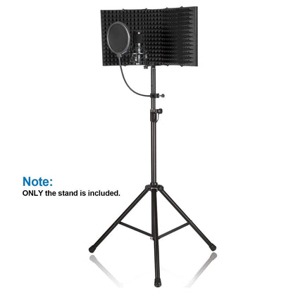 AGPtEK Microphone Stand Wind Screen Bracket with Adjustable Non-slip Tripod Base DailySale
