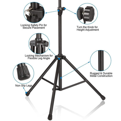 AGPtEK Microphone Stand Wind Screen Bracket with Adjustable Non-slip Tripod Base DailySale