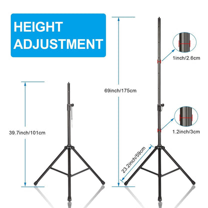AGPtEK Microphone Stand Wind Screen Bracket with Adjustable Non-slip Tripod Base DailySale