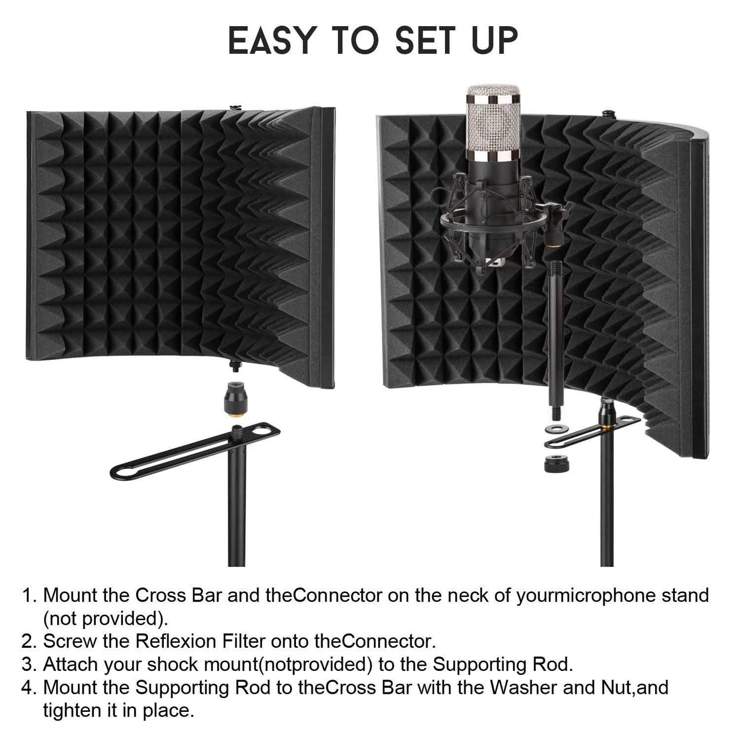AGPTEK Studio Microphone Foam Shield Soundproofing DailySale