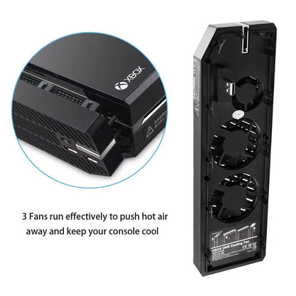 Agptek Xbox One Cooling Fan 3 Cooler with 2 Ports USB Hub DailySale
