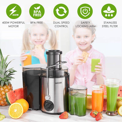 Aicok Juicer Centrifugal Juicer for Whole Fruit and Vegetable DailySale