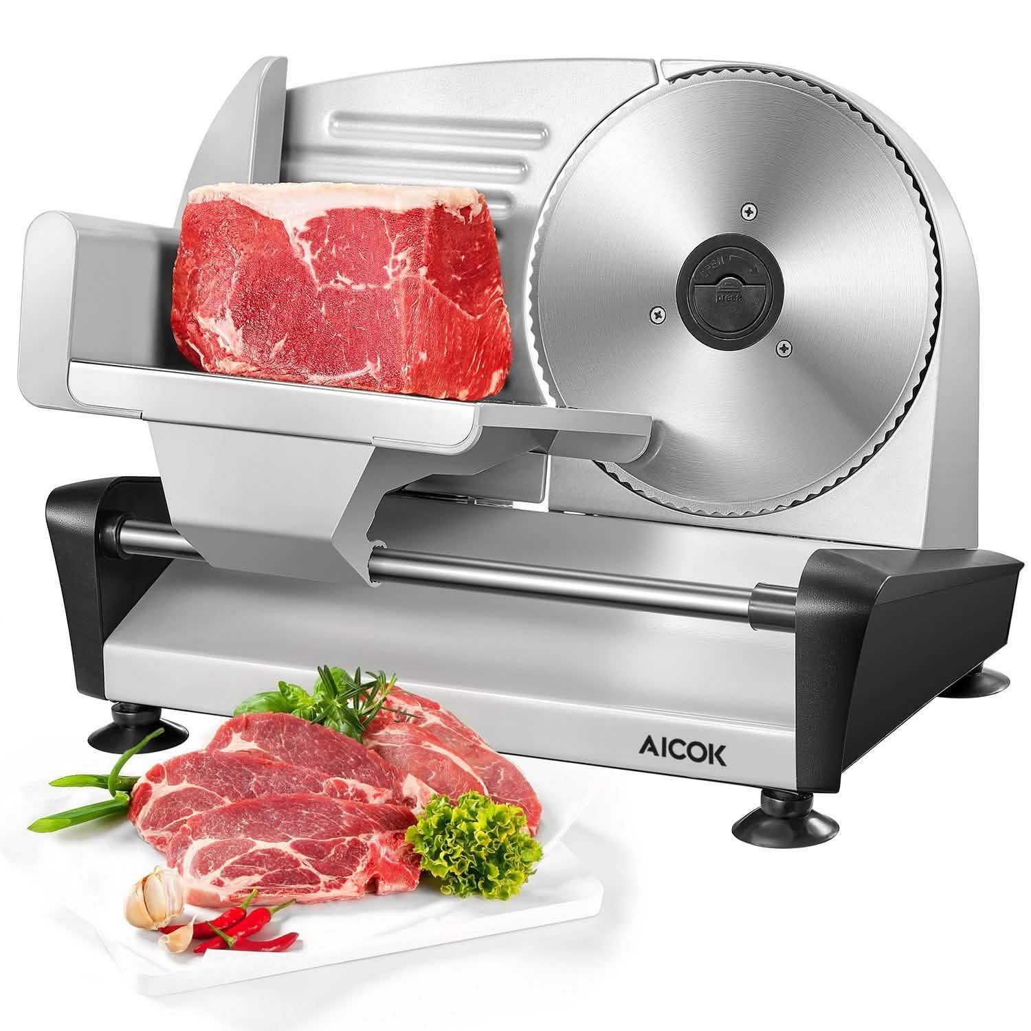 Aicok Meat Slicer with 7.5" Removable Stainless Steel Blade DailySale