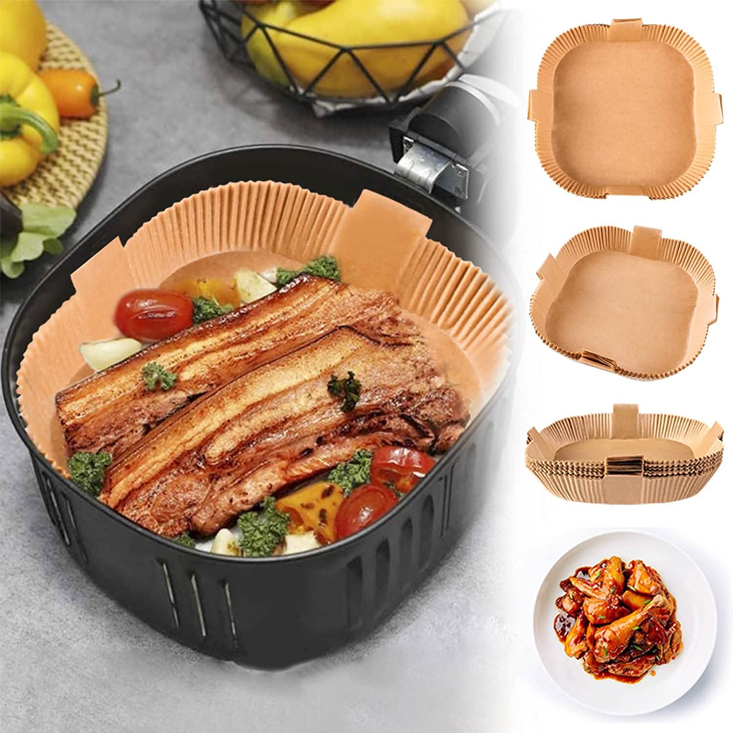 100-Pack: Air Fryer Disposable Paper Liners DailySale